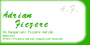 adrian ficzere business card