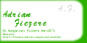 adrian ficzere business card